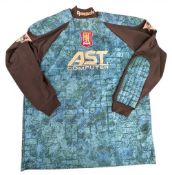 2001 Aston Villa Nigel Spink match worn Reebok Goalkeeper Shirt, No.13 Spink multi coloured with