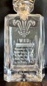 1996 Quality Cutglass Presentation Decanter, K Rowlands WRU/IRB: Very attractive and well-