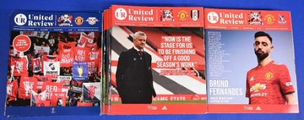 2020/21 Covid affected season with Zero attendances at Manchester Utd home matches complete season