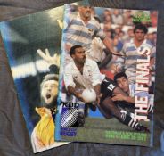 1987 Inaugural RWC Rugby Programmes, Overall and Finals (2): Two of the three examples as in lot