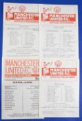 Manchester United 1982/83 reserves homes Aston Villa (team changes), Coventry City, Sheffield Utd,