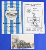 1944 FA XI v The Army at Bradford Park Avenue, 4 page programme 9 December 1944 with Matt Busby