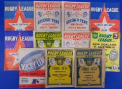 1956-1970 The Rugby League News Magazines with duplicates covering international matches/tests (12)