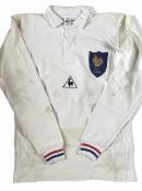 1987 Denis Charvet’s Grand Slam-Winning French Rugby Jersey: Official issue no.12 white Le Coq