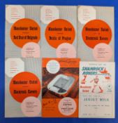 1957/58 European Cup Shamrock Rovers v Manchester United 25 September 1957 programme; Manchester