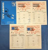 1968/69 Lancashire Senior Cup Manchester United home fixture match programmes Netherfield (7 October