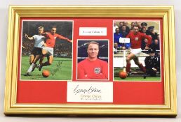 Framed and special glass George Cohen x3 pictures including separate autograph; frame size 300mm x