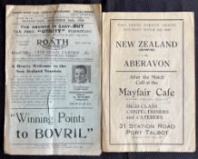 1945-46 Kiwis (NZ Forces XV) in the UK Rugby Programmes (2): The popular tourists, post-war before