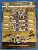 Royal Mail Notts County Football Celebrating 150 years limited edition No.257 signed stamps set, two