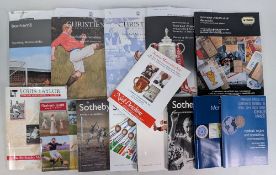 Football and Sporting Auction catalogues 1996-2009, from Bonhams, Graham Budd, Christies, Philips,