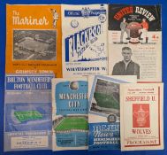 1949-1950s Wolverhampton Wanderers Wolves Away Football Programmes: to include a 1949 pirate