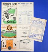 Manchester United reserves away match programmes 1948/49 Newcastle United, 1949/50 Everton, 1955/