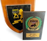 1970s/2005 Rugby Shields, Singapore 7s and Serbia-Malta RWC 2005 (2): Standard sized wooden