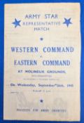 1945/46 Western Command v Eastern Command Army Star Representative match at Wolverhampton