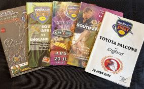 2000 England in S Africa Rugby Programmes (5): v NW Leopards, both Tests, the Griquas, and the