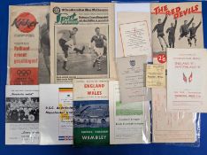 Collection of items 1957 Thank You card from Matt Busby returning the thanks/support given to him/
