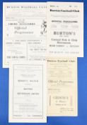 Buxton FC home match programmes v 1946/47 Stockport County (CL), 1947/48 Northwich Victoria (CL),