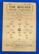 1943 Wolverhampton Wanderers Wolves Single Sheet War Football Programme v Leicester City for this