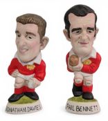 Grogg Rugby Figures by Richard Hughes (2): ‘The Fly Halves’, Welsh legends Phil Bennett and Jonathan
