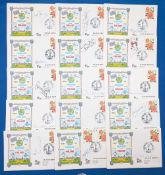 15x 1976 England World Cup Football Match FDC covers v Finland, with signature of Brain Greenhoff,