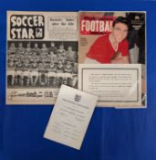1958 Charles Buchans Monthly March 1958 featuring Duncan Edwards to the cover plus single sheet