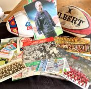Rugby Memorabilia Miscellany (Qty): Two h/b books, 1977 Peter Rees-signed ‘Springbok Saga’, Chris