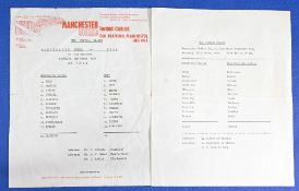 Manchester United reserves 1973/74 homes Bury (large issue, fold), Sheffield Wednesday (large, b&w