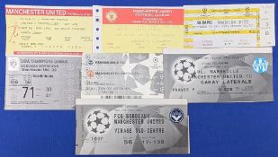 TICKETS: Manchester United in ECWC home match tickets 1990/91 Montpelier (ECWC quarter final)