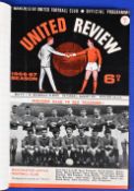 Manchester United Bound Volume of 1966/67 Division 1 Championship season match programmes 1 – 24