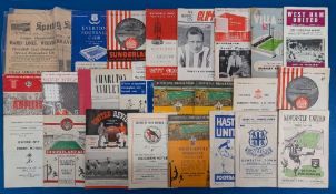 1950s-1960s Football Programme collection, to include Newcastle v Liverpool 8th April 1950, Oswestry