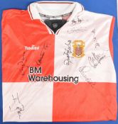 Guiseley Replica Football Shirt c1995 multi signed, 9 signatures, number 14 to back, comes with a