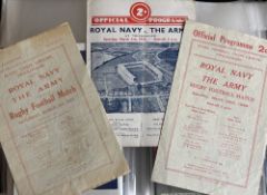 1923-2009 Services Rugby Programmes, Army v Navy etc (46): What a selection! Issues from 1923, 29,