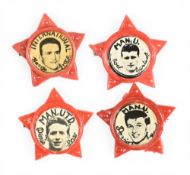 Badges: Manchester Utd Star badges generally early 1960s to include Harry Gregg (maybe 1950s), David