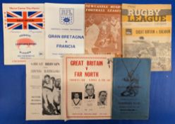 1950-1984 Great Britain Touring Teams Programmes Booklets, mostly overseas to include GB v