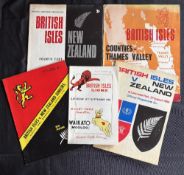 1966 British and I Lions in NZ Rugby Programmes (5): 3rd and 4th Tests and v NZ Juniors, Waikato and