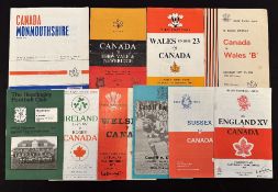 1962-1996 Canada in the British Isles Rugby Programmes (10): 1962 v Mon, E Vale/Newbridge and