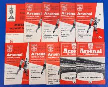 1962-1967 Arsenal FC Home Football Programmes, to include v B’ham City Aug 21st 62, v Spurs Feb 23rd