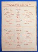 1953/54 Manchester United public practice matches single sheet programme both senior and junior