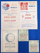3x Wartime England v Scotland International Football Programmes: Jan 17th 1942, Feb 19th 1944 with