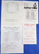 Manchester United 1979/80 away reserve programmes Sheffield Wednesday, Burnley, Aston Villa, Stoke