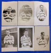 6x Early Wigan Rugby League Player Portrait Postcards, J Lawton, J McDermott, H Sharrock, J ??, J