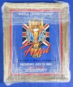 Framed and special glass 1966 World Cup Final match programme 30 July 1966; (1 programme)