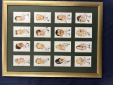 RWC England Winners 2003 Rugby Caricature Cards framed: Nicely mounted and framed, extreme