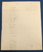 1933 Blackburn Rovers Football Team Signed Guest Book Page, 23 team and staff members to include the