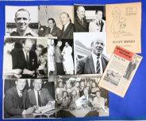 Collection of Matt Busby press b&w photographs following the years of his football career to include