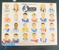 1992/93 Premier League - large mounted print issued by Carling to commemorate the inaugural season
