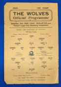 1944 Wolverhampton Wanderers Wolves Single Sheet War Football Programme v Walsall for this