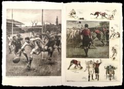1902 and 1914 pair of England and Wales Vintage Rugby Prints (2): Both taken from periodicals of the