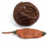 Period Regent Panel Leather Football size 5, hand sewn, with a spare rubber bladder, by Dapper