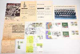 1940s-1990s S African Interest Rugby Ephemera (15): 1948 Press Cutting and pic, NZ v Springboks